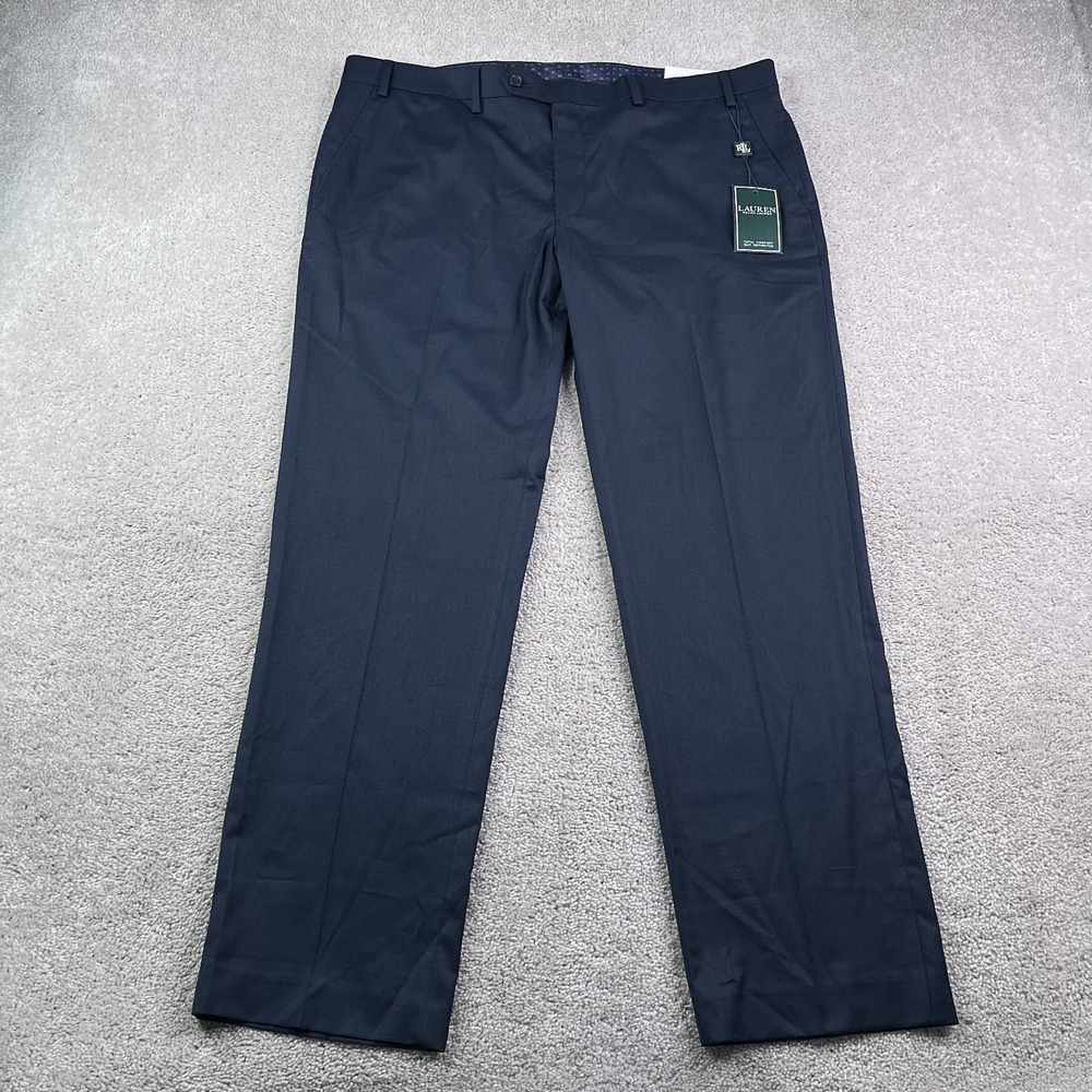 NEW Lauren Ralph Lauren LRL Pants Mens‎ 38x30 Blue Total Comfort Trousers NWT